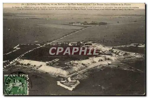 Cartes postales Militaria Camp de Chalons Le fort Saint Hilaire La ferme Saint Hilaire et la plaine