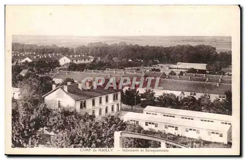 Cartes postales Militaria Camp de Mailly Infirmerie et baraquements