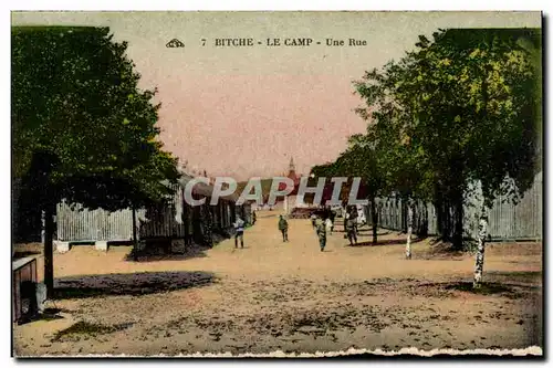 Cartes postales Militaria Bitche le camp Une rue