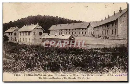 Cartes postales Militaria Peira Cava Environs de Nice Les casernes