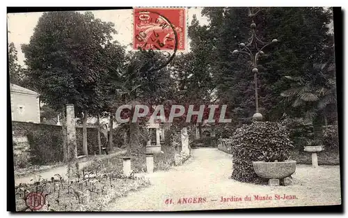 Cartes postales Angers Jardins du musee St Jean