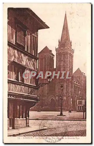 Lisieux Cartes postales La cathedrale Vue prise de la grande rue