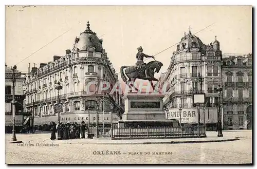 Cartes postales Orleans Place du martroi