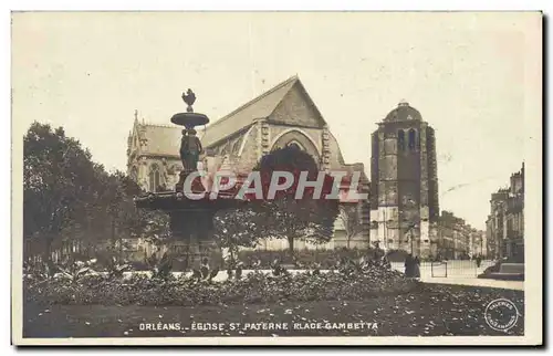 Cartes postales Orleans Eglise St Paterne place gambetta