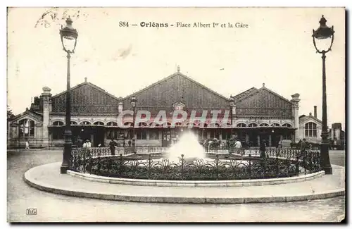 Cartes postales Orleans Place Albert 1er et la gare