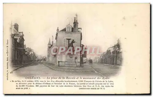 Cartes postales Orleans Place de la Bascule et le monument des Aydes