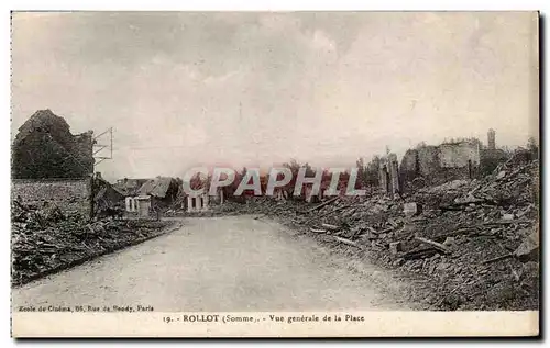 Cartes postales Rollot Vue generale de la place