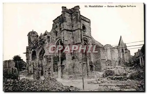 Ansichtskarte AK Montdidier Ruines de l&#39eglise St Pierre