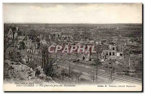 Cartes postales Montdidier Vue generale prise des Montelettes