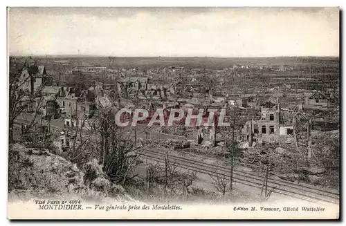 Cartes postales Montdidier Vue generale prise des Montelettes