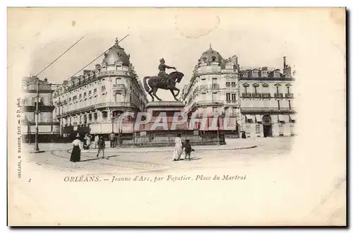 Orleans Ansichtskarte AK Jeanne d&#39arc par Foyatier place du Martroi