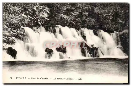 Ansichtskarte AK Vizille Parc du chateau La grande cascade