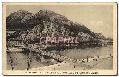 Ansichtskarte AK Grenoble Quais de l&#39Isere le fort Rabot et le Bastille