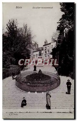 Cartes postales Blois Escalier monumental