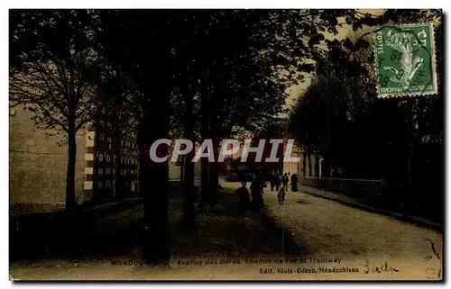 Cartes postales Mondoubleau Avenue des gares Chemin de fer et tramway ( carte toilee )