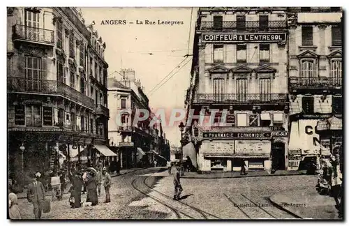 Cartes postales Angers La rue lenepveu coiffeur