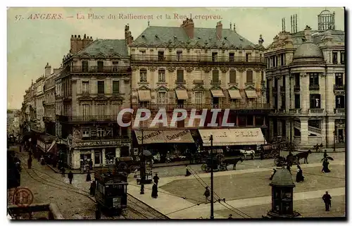 Ansichtskarte AK Angers Place du ralliement et la rue Lenepveu