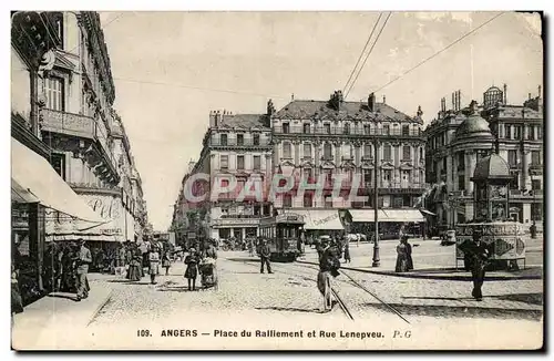 Ansichtskarte AK Angers Place du ralliement et la rue Lenepveu