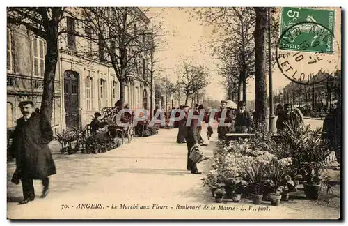 Cartes postales Angers Le marche aux fleurs Boulevard de la mairie TOP
