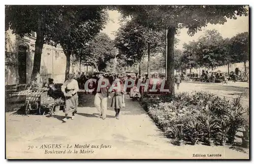 Cartes postales Angers Le marche aux fleurs Boulevard de la mairie TOP