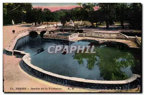 Cartes postales Nimes Jardin de la fontaine