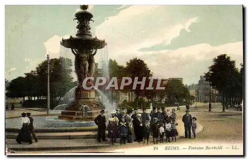 Cartes postales Reims Fontaine Bartholdi