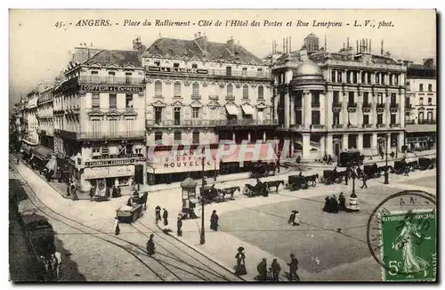 Angers Ansichtskarte AK Place du Ralliement Cote de l&#39hotel des postes et rue Lenepveu