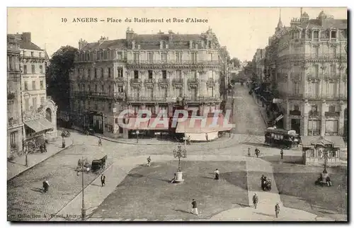 Angers Cartes postales Place du ralliement et rue d&#39Alsace