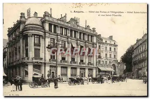 Angers Cartes postales hotel des Postes et Telegraphes Hotel Saint Julien et rue Saint Maurille