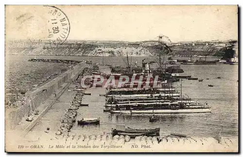 Cartes postales Algerie oran Le Mole et la station des torpilleurs