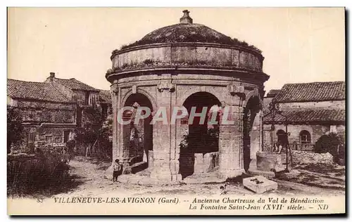 Villeneuve les Avignon Cartes postales Ancienne chartreuse du val de Benediction La fontaine Saint Jean