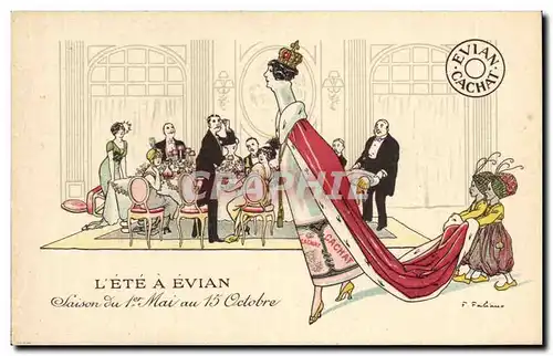 Cartes postales FAntaisie Humour l&#39ete a Evian Saison du 1er mai au 15 octobre