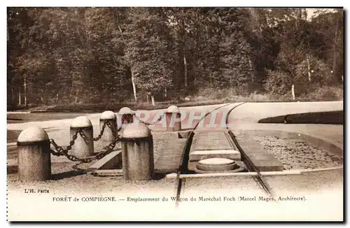 Ansichtskarte AK Foret de Compiegne Emplacement du wagon du Marechal foch ( Marcel magnes )