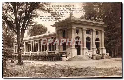 Ansichtskarte AK Foret de Compiegne Edifice abritant le wagon dans lequel fut signe l&#39armistice