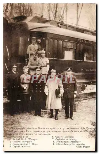 Ansichtskarte AK Foret de Compiegne Wagon dans lequel fut signe l&#39armistice