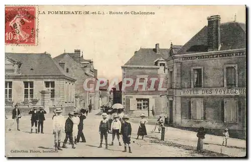 Cartes postales La pommeraye Route de Chalonnes TOP Hotel des Voyageurs