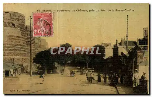 Ansichtskarte AK Angers Boulevard du chateau pris du pont de la Basse Chaine