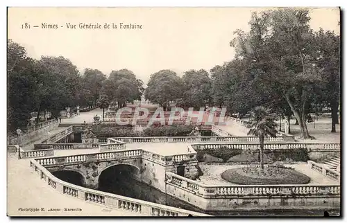 Nimes Cartes postales Vue generale de la fontaine