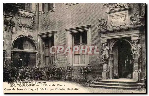 Cartes postales Toulouse Hotel de pierre Cour de Jean de Bagis par Nicolas Bachelier