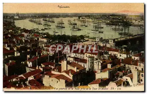 Bordeaux Ansichtskarte AK Vue generale de la rade prise de la Tour St michel