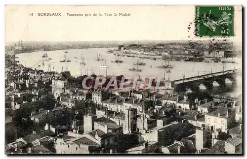 Bordeaux Ansichtskarte AK panorama pris de la tour St Michel