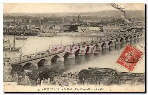 Bordeaux Cartes postales Le pont vue d'ensemble