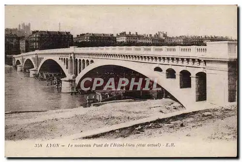 Lyon Ansichtskarte AK Le nouveau pont de l&#39hotel Dieu