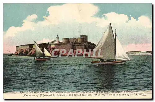 Cartes postales Marseille Chateau d&#39if Bateau