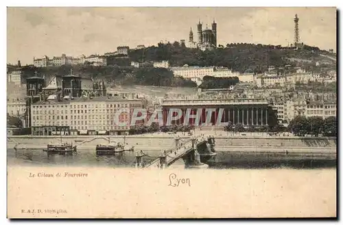 Cartes postales Lyon Le coteau de Fourviere