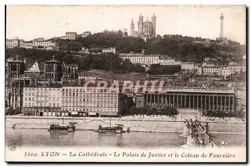 Lyon Ansichtskarte AK La cathedrale Le palais de justice et le coteau de Foruviere