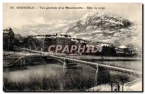 Grenoble Ansichtskarte AK Vue generale et le Moucherotte Effet de neige