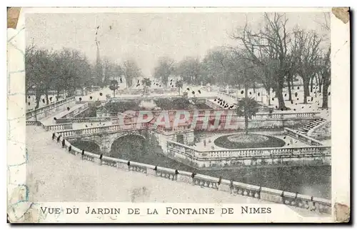 Ansichtskarte AK Nimes Vue du jardin de la fontaine de Nimes