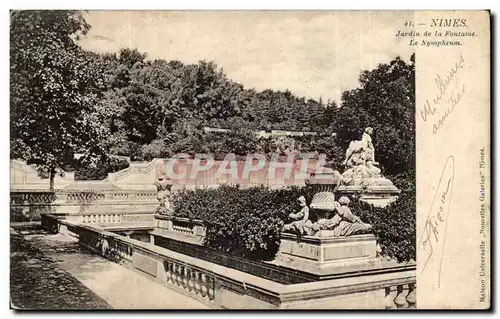 Cartes postales Nimes Jardin de la fontaine Le Nympheum