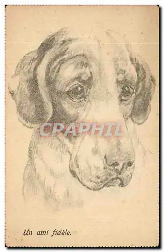 Cartes postales Fantaisie Chien dog un ami fidele